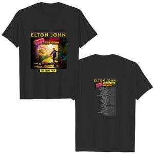 Elton John Farewell Tour 2022 Music Concert Fan 2 Sided Unisex T-Shirt